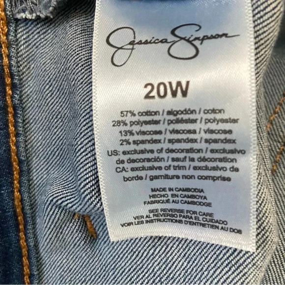 Jessica Simpson Soft Sculpt blue Jean shorts, size women’s plus 20W‎ NWT - Picture 5 of 5